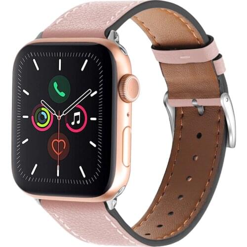 Hot sale Genuine cow Leather belt for apple watch band SE 6 5 4 44mm 40 for iwatch strap series 3 2 1 bracelet 38 42mm
