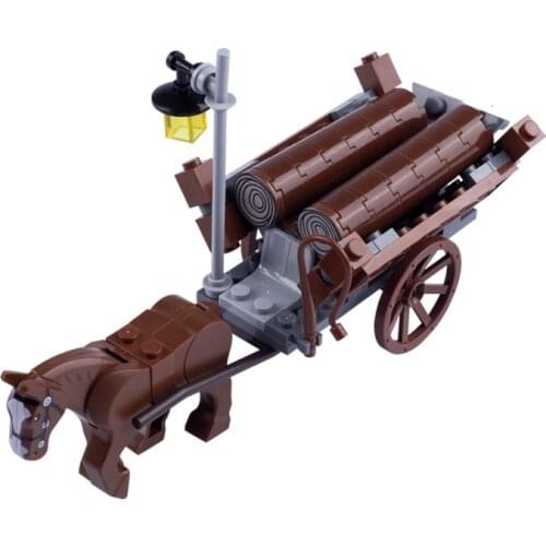 City MOC Series Toys For Children Timber Car with Lamp Big Size Educational Accessories Gift For Friends Cities Compatible Block