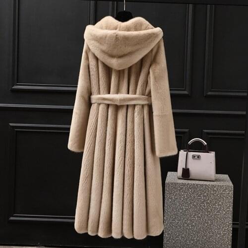 Artificial Fur Coat High Quality Faux Mink Fur Coat Luxury Long Fur Coat Loose Lapel OverCoat Thick Warm Plus Size Female Coats