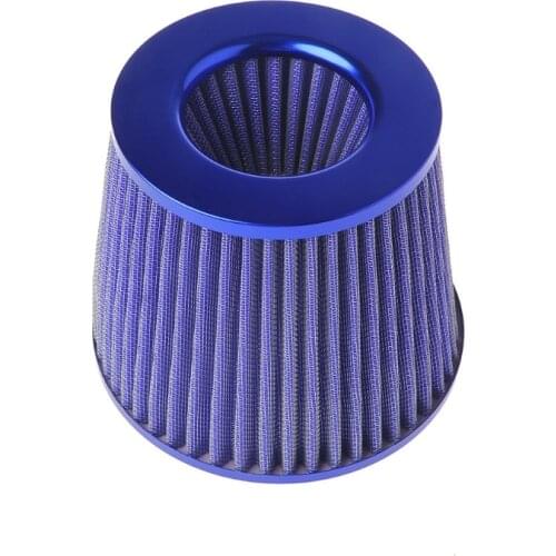 Universal Vehicle Air Intake Chrome Open Top Cone Air Filter Breather 3" Inlet