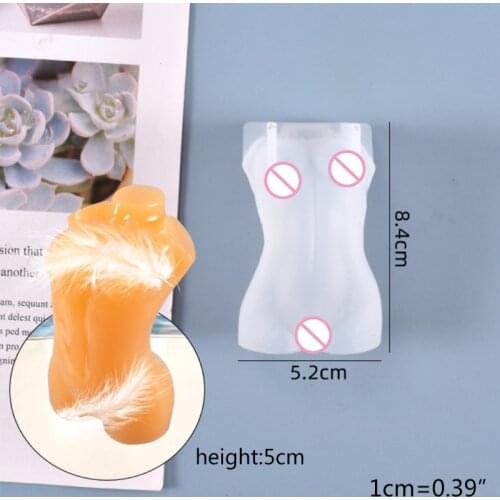 Y1UE Art Body Candle Epoxy Resin Mold Human Aromatherapy Plaster Wax Silicone Mould
