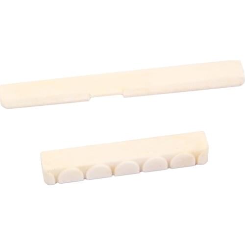 1 Set Guitar Bone Bridge Saddle Blank&Nut for Classical Guitar Parts Accessories