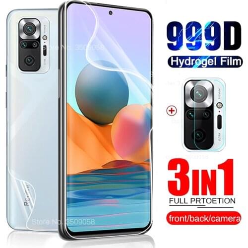 Front Back Hydrogel Film On Redmy Note10 Pro Screen Protector Not Glass for Xiaomi Redmi Note 10 Pro Not 10Pro 2021 Camera Glass