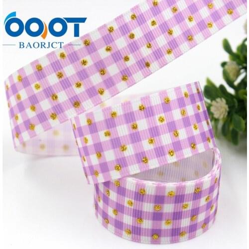 1'' 25MM 10yards point Laser gold Printed grosgrain ribbon,DIY handmadeHair accessories Material wedding gift wrap