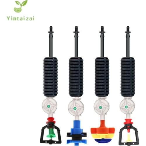 10Set 4-Ways Misting Sprinkler Hanging Assembly Garden Irrigation Fittings Microspay Micro Irrigation Fittings