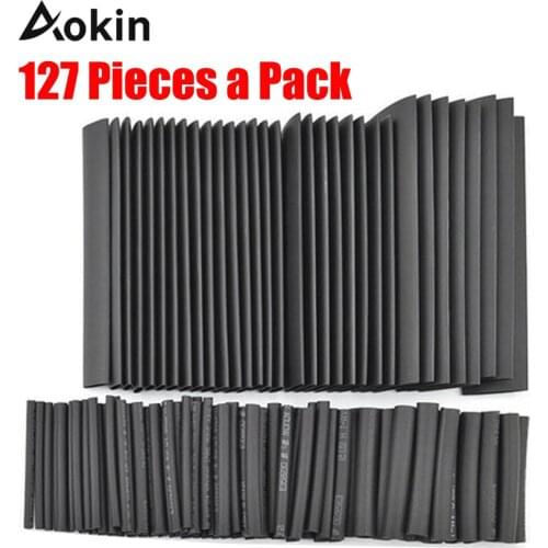 Shrinking 127Pcs Insulation Sleeving Thermal Casing Car Electrical Cable Tube kits Heat Shrink Tube Tubing Wrap Sleeve Assorted