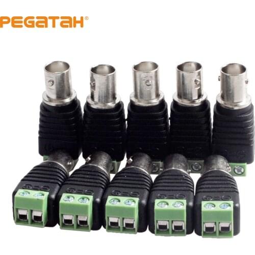 2pcs 5pcs 10PCS BNC Connectors for AHD Camera CVI Camera TVI Camera CCTV Camera Coaxial/Cat5/Cat6 Cables