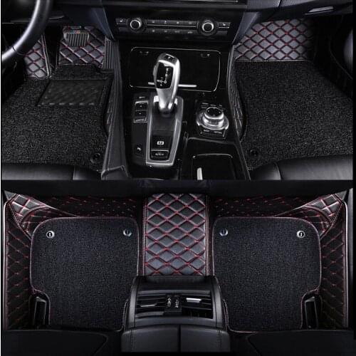 Custom car floor mats for Chrysler 300c Grand Voager Sebring PT Cruiser auto Double foot mats