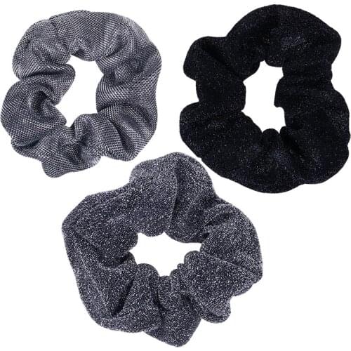 Pure Color Large Intestine Hair Circle Net Gauze Art Hair Rope For Woman Imitation Adult Simple Hair Ornaments