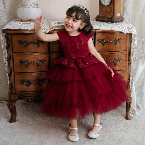 Toddler First 1 Years Birthday Dress For Baby Girl Party Infant Christening Gowns Children Wedding Princess Dresses Kids Clothe