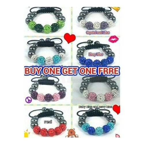 Gdf32 8 Pcs/lot Kids New Arrival 10mm micro pave CZ Disco 5 Ball Beads clay Crystal Bracelet lot hot sale