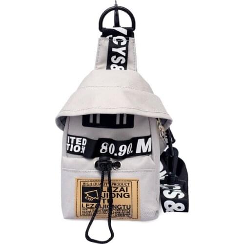 New Women Canvas Shoulder Bag Ladies Casual Cell Phone Sack Chest Pocket Solid Color Simple Travel Bag Crossbody Bags For Women