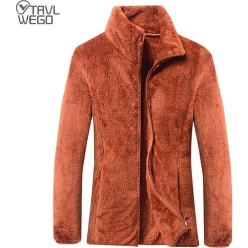 TRVLWEGO Autumn Women Men Cardigan Thicken Thermal Fleece Trekking Jacket Outdoor Riding Hiking Climbing Sports Warm Windproof