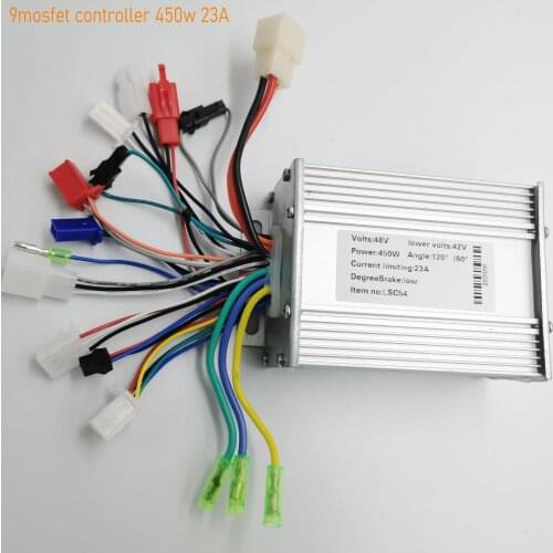 24v36v48v60v400w450w BLDC Motor Controller 9mosfet Dual mode with EBS Brake Electric Bicycle Scooter MTB Tricycle ATV Parts