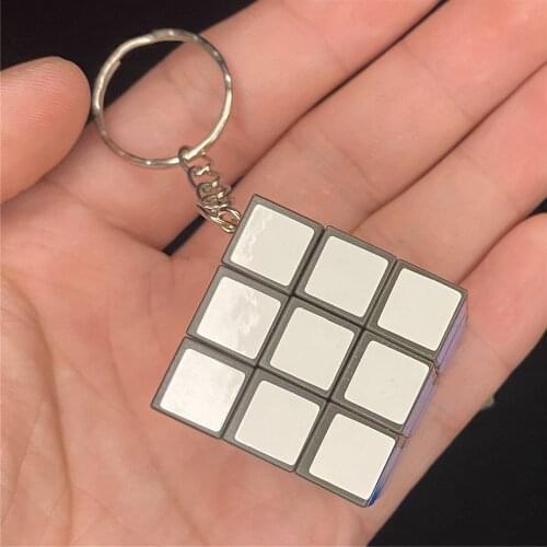 Small Cube 3x3x3 mINI magic Cube Pendent Keyrings Bag Pendent travel kill time Diy Jewelry Finding key chain hanger