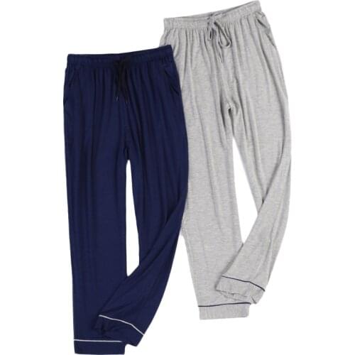 Summer Mens Mosquito Pants Modal Pajama Pants Large Size Mens Outdoor Sports Casual Home Pants Mens Lounge Wear Sleep Bottoms