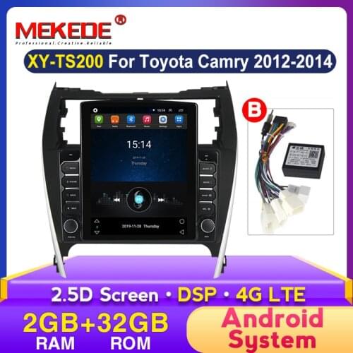 MEKEDE 2G+32G IPS Screen Car Multimedia Player Navigation GPS for Toyota Camry 7 XV 50 55 USA 2012 2013 2014 Tape Recorder BT