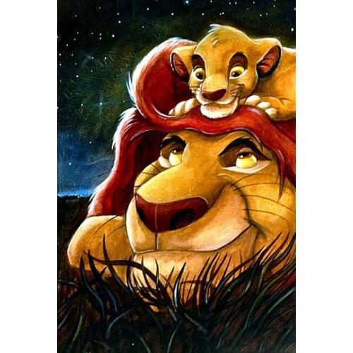 Disney 5D Diamond Painting Set The Lion King Cross Stitch Kits Diamand Art Embroidery Full Cartoon Animal Mosaic Home Decor Gift