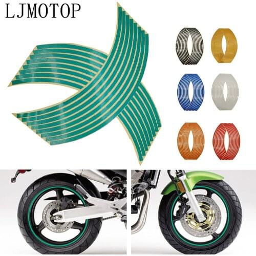 Motorcycle Wheel Sticker Motocross Reflective Decals Rim Tape Strip For Honda CRF1000L AFRICA TWIN CB400SF CB190R GROM MSX125