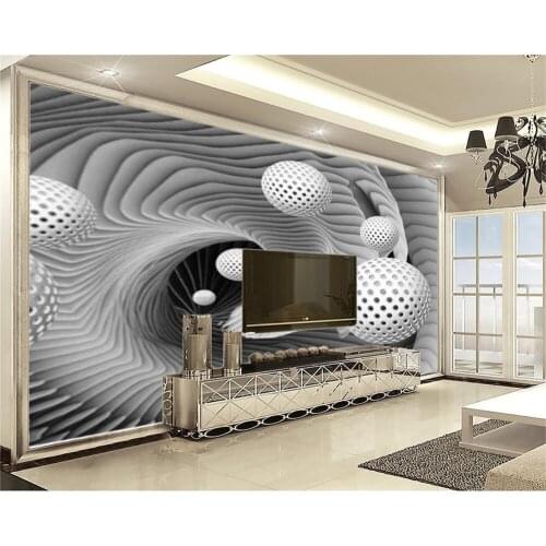 3d Home Wallpaper White Circle Floats Dimensional Geometry Living Room Bedroom Background Wall Decoration Mural Wallpaper