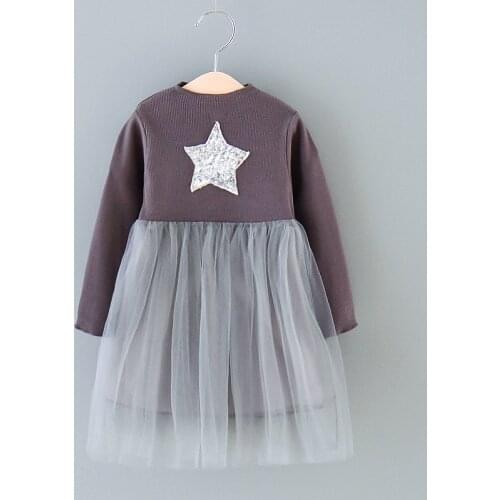 New Baby Girl Clothes 2020 Stars Moon Decoration Mesh Baby Girl Princess Dress Long-sleeved Bodysuit Costume Baby Clothing