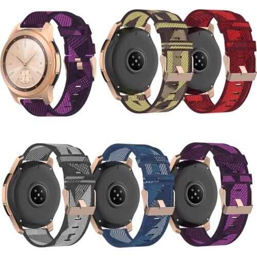 Braided Nylon Watchband Strap for For Samsung Galaxy Watch 42mm Galaxy Active 2 For Huawei GT 2 42mm Smart Watch Band Bracelet