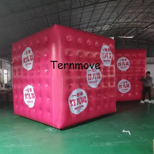 Advertising helium balloon with 4 sides printing Helium promotion pvc fly Square Cube Balloon for event party