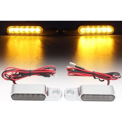 Motorcycle LED Turn Signal Light 12V Smoke Lens Mini Blinker Indicators For Harley Honda Yamaha Cafe Racer Universal