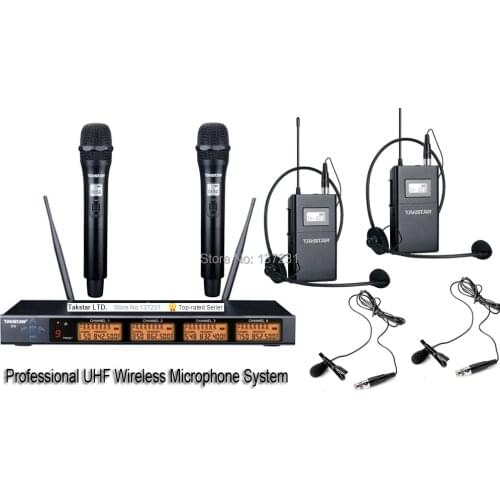 TAKSTAR UHF Wireless Body-pack Lapel Microphone transmitter Handheld wireless headset mic Meeking KTV home outdoor activities