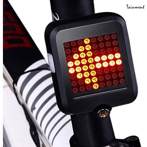 New Smart USB Automatic Direction Indicator Bicycle Rear Light 64 LED Safety Warning Turn Signal Light for Bike Mountain Bicycle