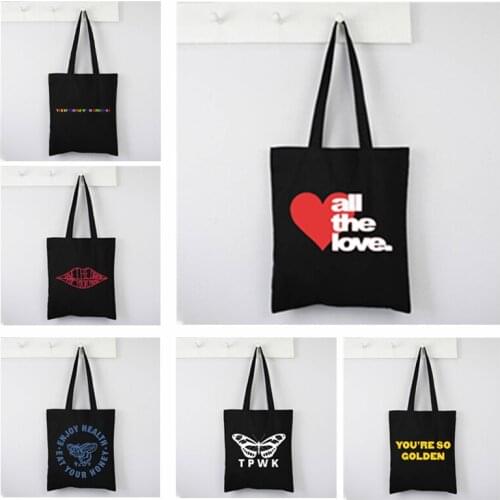 Vintage Casual Large Capacity Sweet Canvas Bag Vintage Canvas New Letter Fun Vintage Fine Line Shoulder Bags