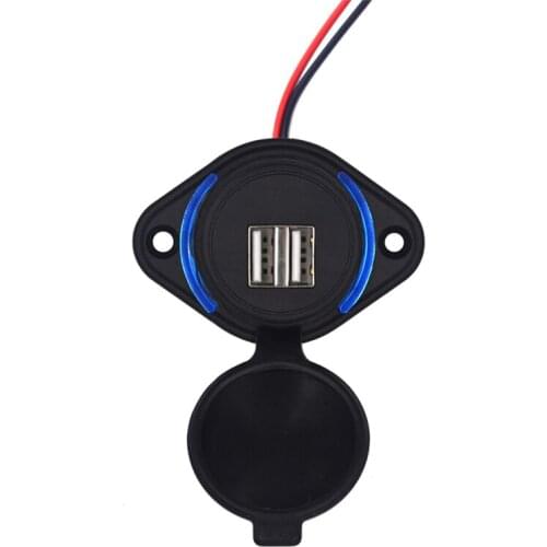 New Adaptations Charger Dual USB 3.1A 12/24V Power Adapter Waterproof Charger USB Socket Plug For Bus Auto Motorcycle Car