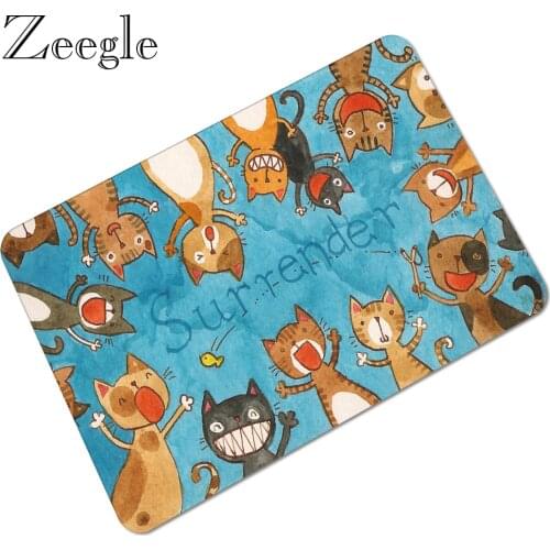 Zeegle Rubber Floor Mat Doormat Bathroom Mat Non-slip Outdoor Carpet Waterproof Kitchen Carpet Indoor Rug Hallway Carpet