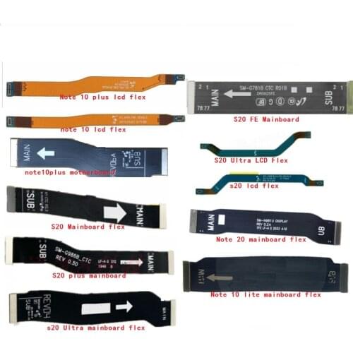 10Pcs/Lot,Main FPC LCD Display Connect Mainboard Flex Cable For Samsung Note 10 Lite Note 20 S10 Plus S20 Fe