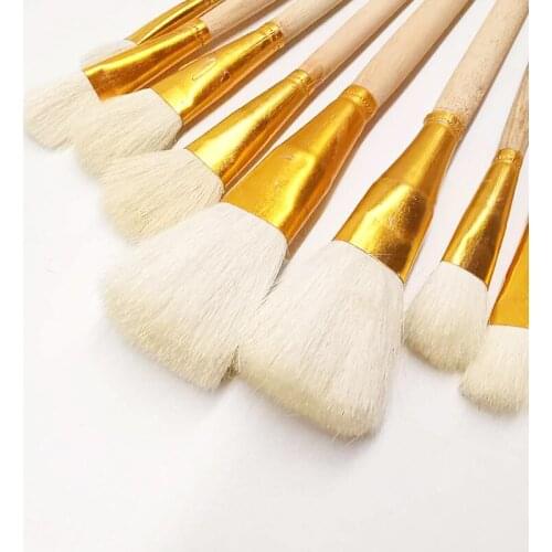 12PCS Wool Brush in Different Sizes, Glue for Brushes, Sweep Gold Leaves, Good Quality, Gold Leaf Tool, Soft and Smooth Wool Pen