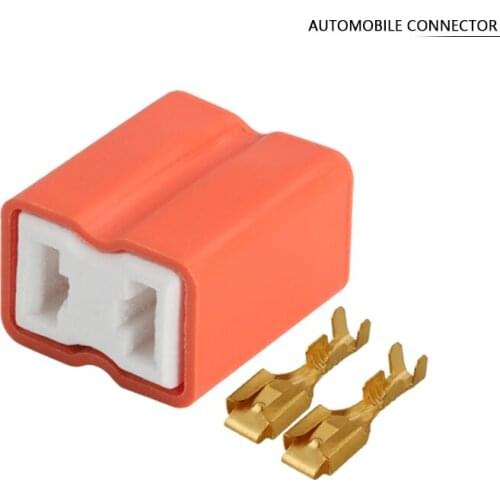 20/100 Set 2 Pin 6.3MM H7-2A Automobile Ceramic Connector Straight H7 Auto Lamp Holder Ceramic Headlamp Bulb Plug For Audi VW
