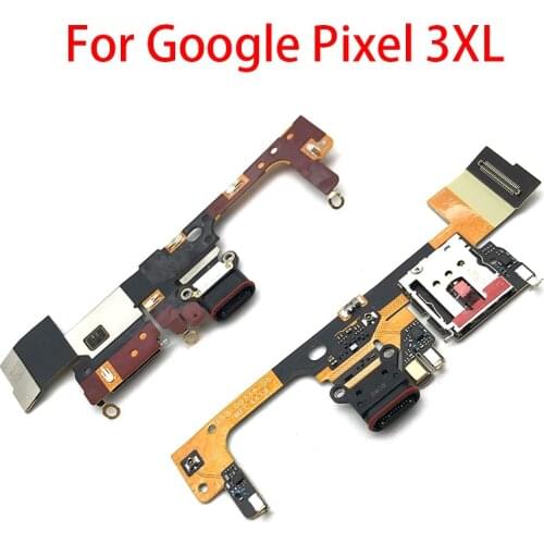 20Pcs USB Power Charging Connector Plug Port Dock with SIM Card Reader Holder Connector Slot Flex Cable For Google Pixel 3XL