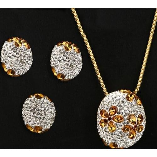 2018 New Style Classic Shiny Silver Color Rhinestone Long Necklace&Earring&Ring Fashion Jewelry Set For Women Party Gifts