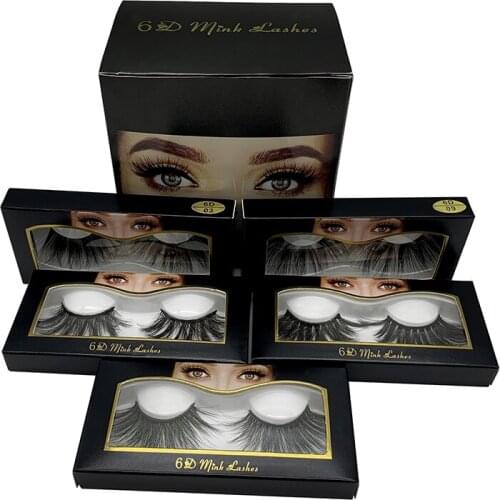 25MM 6D Faux Mink Eyelashes Fluffy Dramatic Eyelashes Makeup Wispy Silk Mink Lashes Thick Fake Natural Long False Lashes