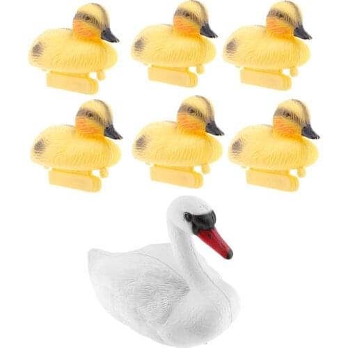 7pc Life size Floating Ducks Swan Hunting Shooting Decoy Pond Rivers Decor
