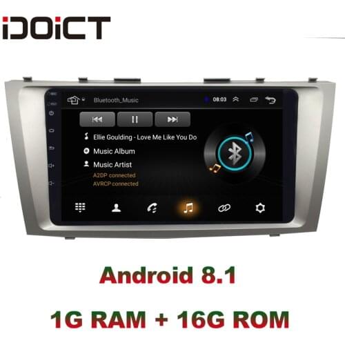 IDOICT Android 8.1 Car DVD Player GPS Navigation Multimedia For Toyota Camry Radio 2006-2011 wifi BT built-in DSP