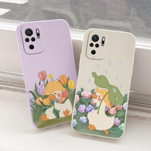 Tulip For Xiaomi Redmi Note 10 10S 9T 9 8 7 Pro Case Flower Soft Cover Redmi 9 9A 9T K40 K30 K20 Pro Shockproof Phone Case