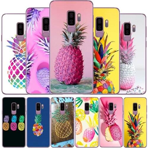 Colorful pineapple phone case For Samsung S7 S8 S9 S10 S20 EDGE Plus Lite note8 note9 note10 soft Back Cover Silicone