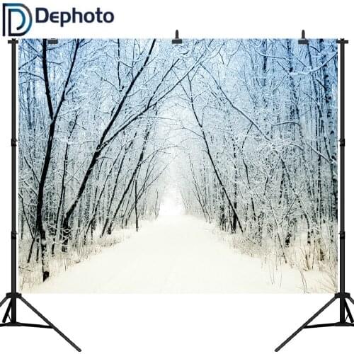 Dephoto Christmas Photography Backdrops Printed Photo Studio Props Winter Snow Scenery Wedding Photobooth Photo Background