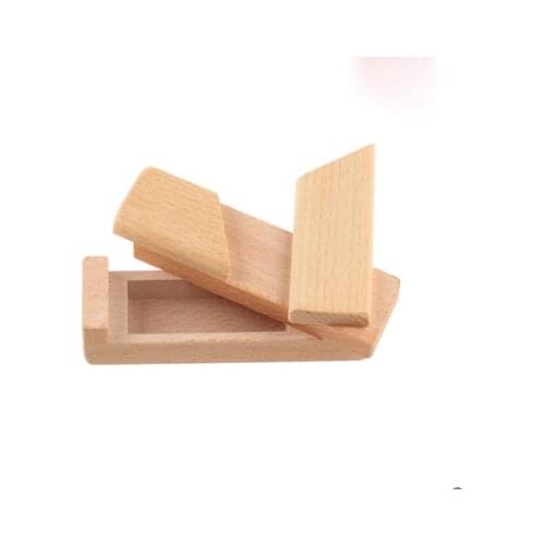 Wooden Cryptex Mortice and Tenon Joint Mysterious Organ Box Kong Ming Lock Toy Placed A Small Gift Kids Educational Toys