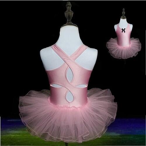 New Childrens Ballet Dance Bodysuit Girls Dance Practice Clothing Kids Ballet Dance Wear Ballet Tutu Performance Costumes Dress