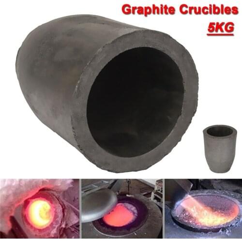14 x12cmcm 5kg Casting Clay Graphite Crucibles Black Cup Furnace Torch Refining Melting Copper Aluminium Brass Bulk