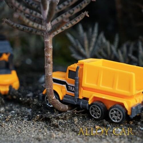 6/Batch 7 Types of Metal Toy Vehicles Small Die Casting Construction Vehicle Tractor Toy Dump Truck Type Alloy Toy Vehicle