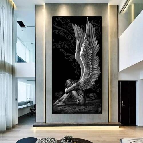 Girls Angels and Demons Canvas Paintings Nordic Painting Wall Art Posters Prints for Living Room Cuadros Home Decor