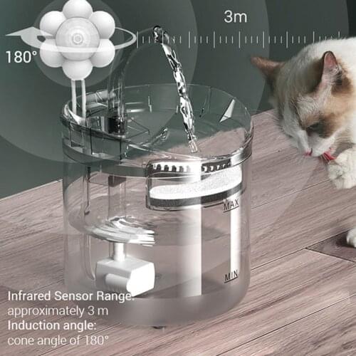 Automatic Sensor Cat Water Fountain Electric Mute Water Feeder for Cat Pet Drinker Bowl Cat Water Fountain With Faucet Dispenser